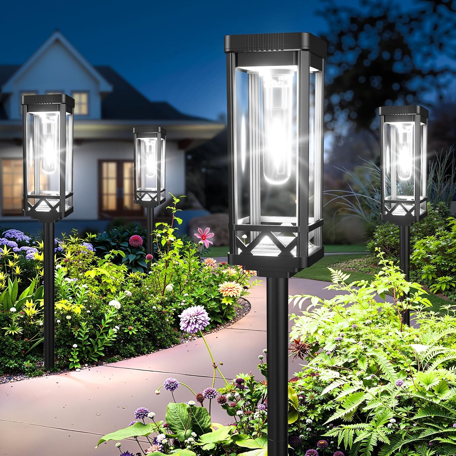 Outdoor Power Pack - Paquete de 8 luces solares mejoradas