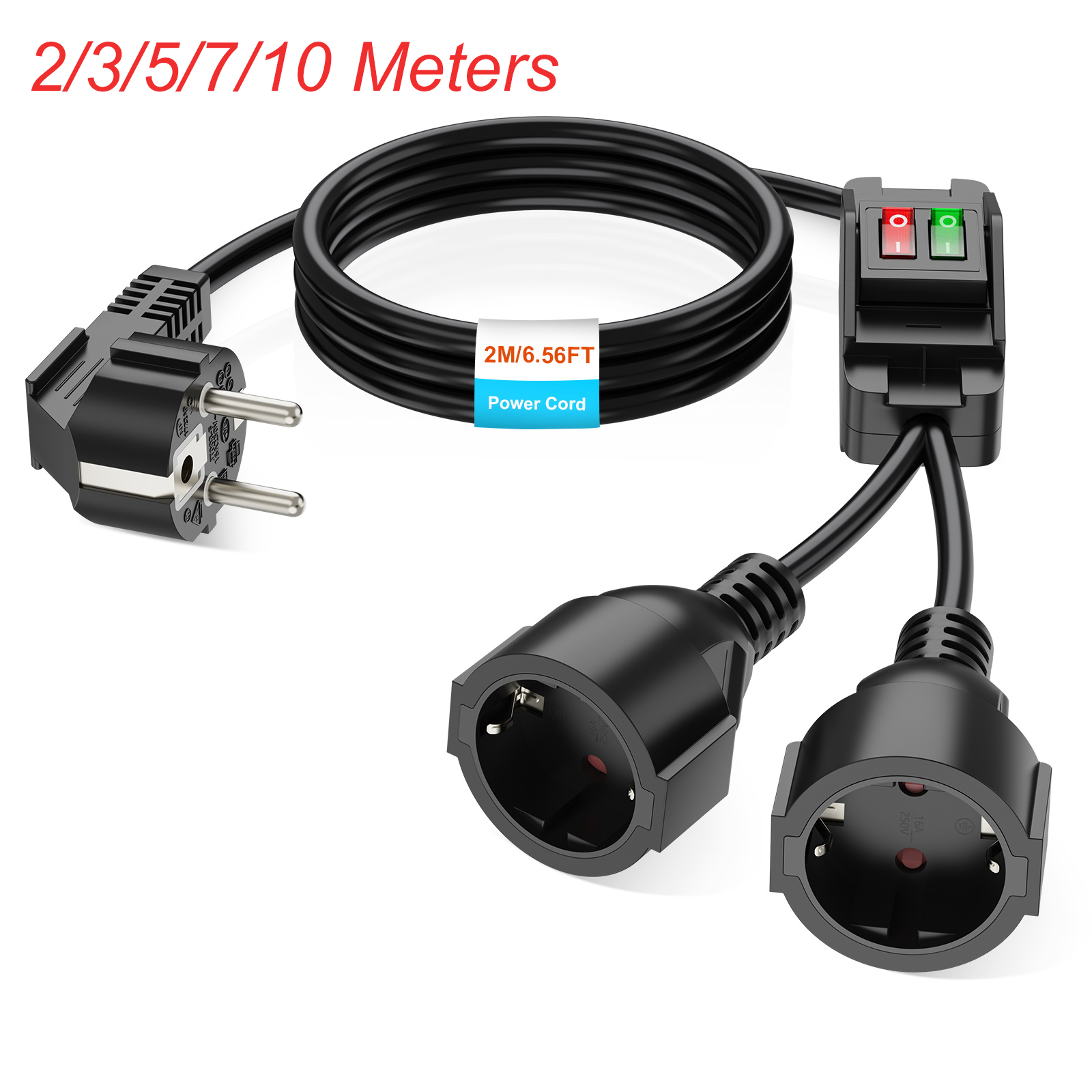 Outdoor Power Lead - Cable de extensión de enchufe europeo
