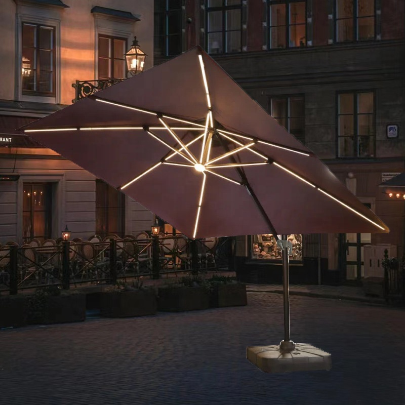 Outdoor Power Direct - Sombrilla Romana de Lujo con Luz