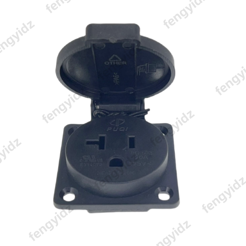 Negro 125V 15A 20A IP44 CE Amé - Outdoor Power Receptacle reseña y precio