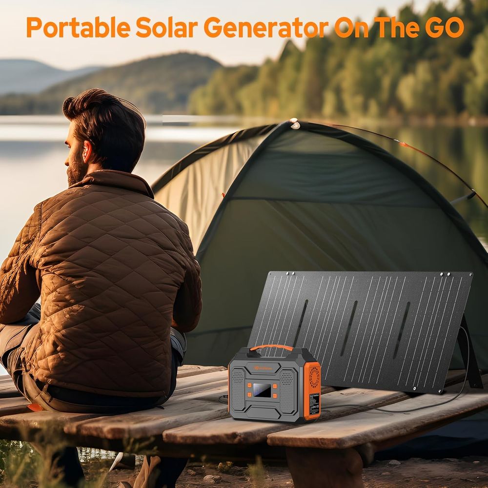 Generador solar de 300 W, banc - Outdoor Power Bank With Ac Outlet reseña y precio