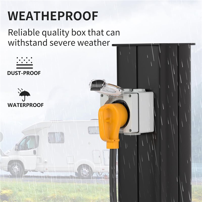 Caja de toma de corriente de 2 - Outdoor Power Receptacle reseña y precio
