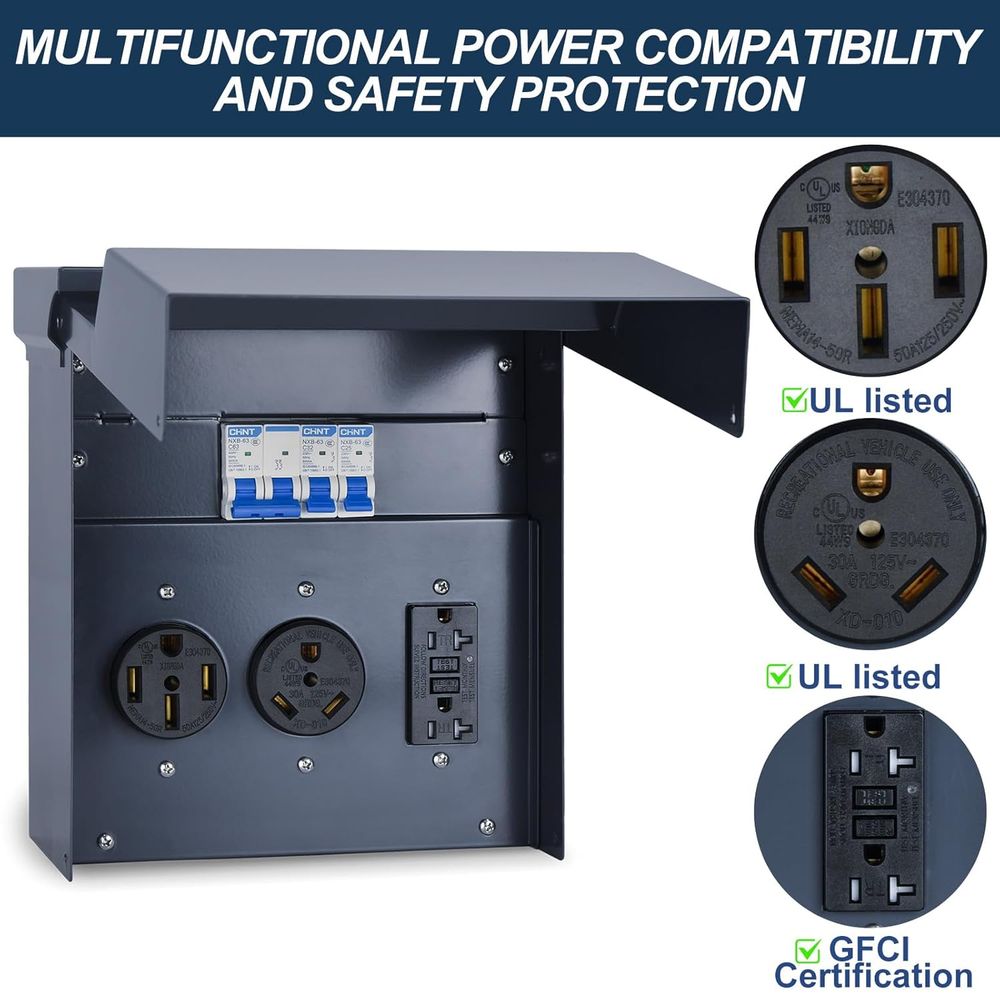 Panel Eléctrico para RV con In - Outdoor Power Receptacle reseña y precio