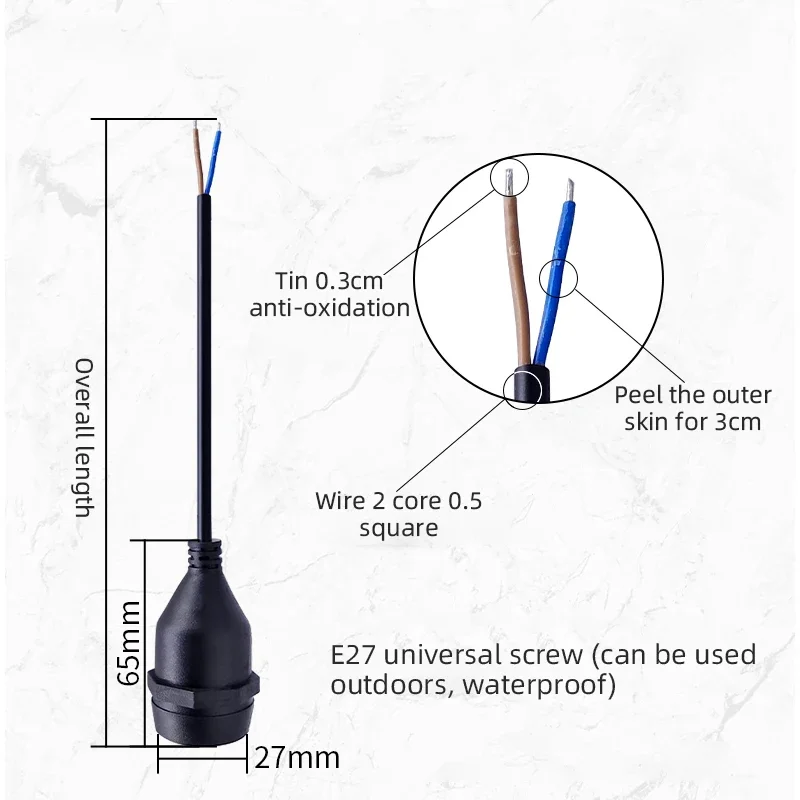 Portalámparas Universal E27 co - Outdoor Power Lead reseña y precio
