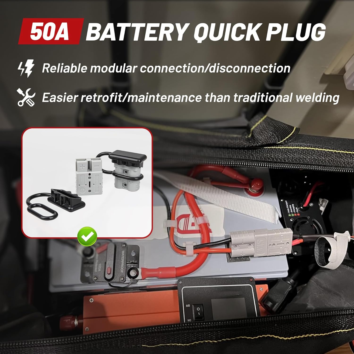 Conector rápido para batería d - Outdoor Power Lead reseña y precio