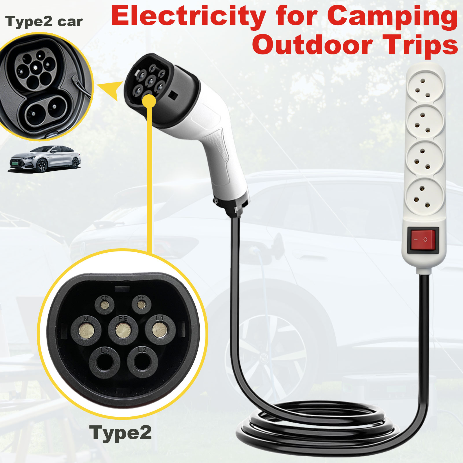 Adaptador de descarga V2L Tipo - Outdoor Power Adapter reseña y precio