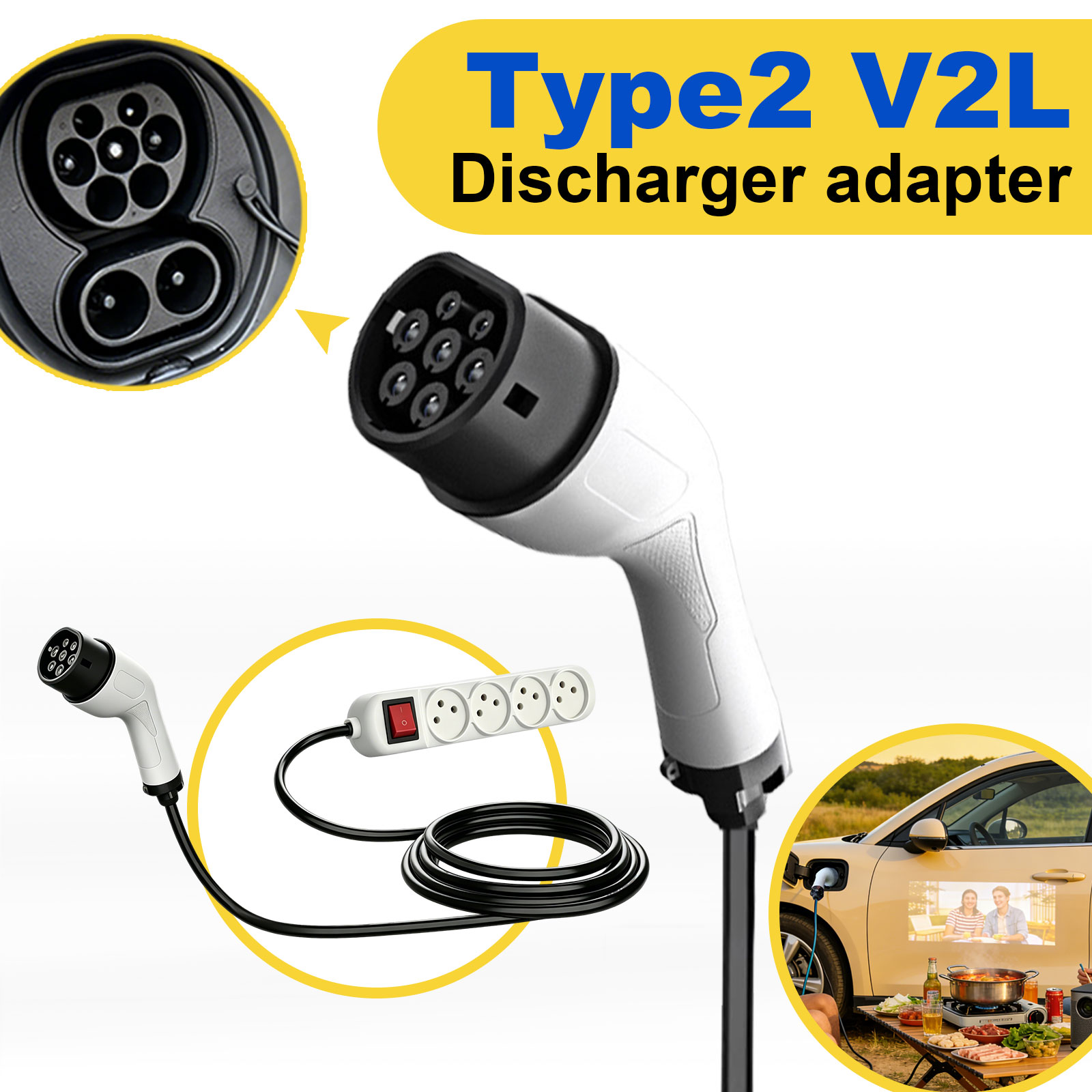 Adaptador de descarga V2L Tipo - Outdoor Power Adapter reseña y precio