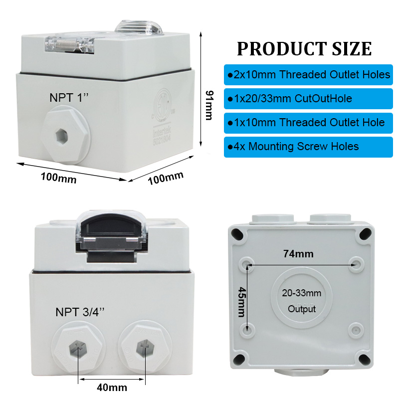 Caja de entrada de energía par - Outdoor Power Receptacle reseña y precio