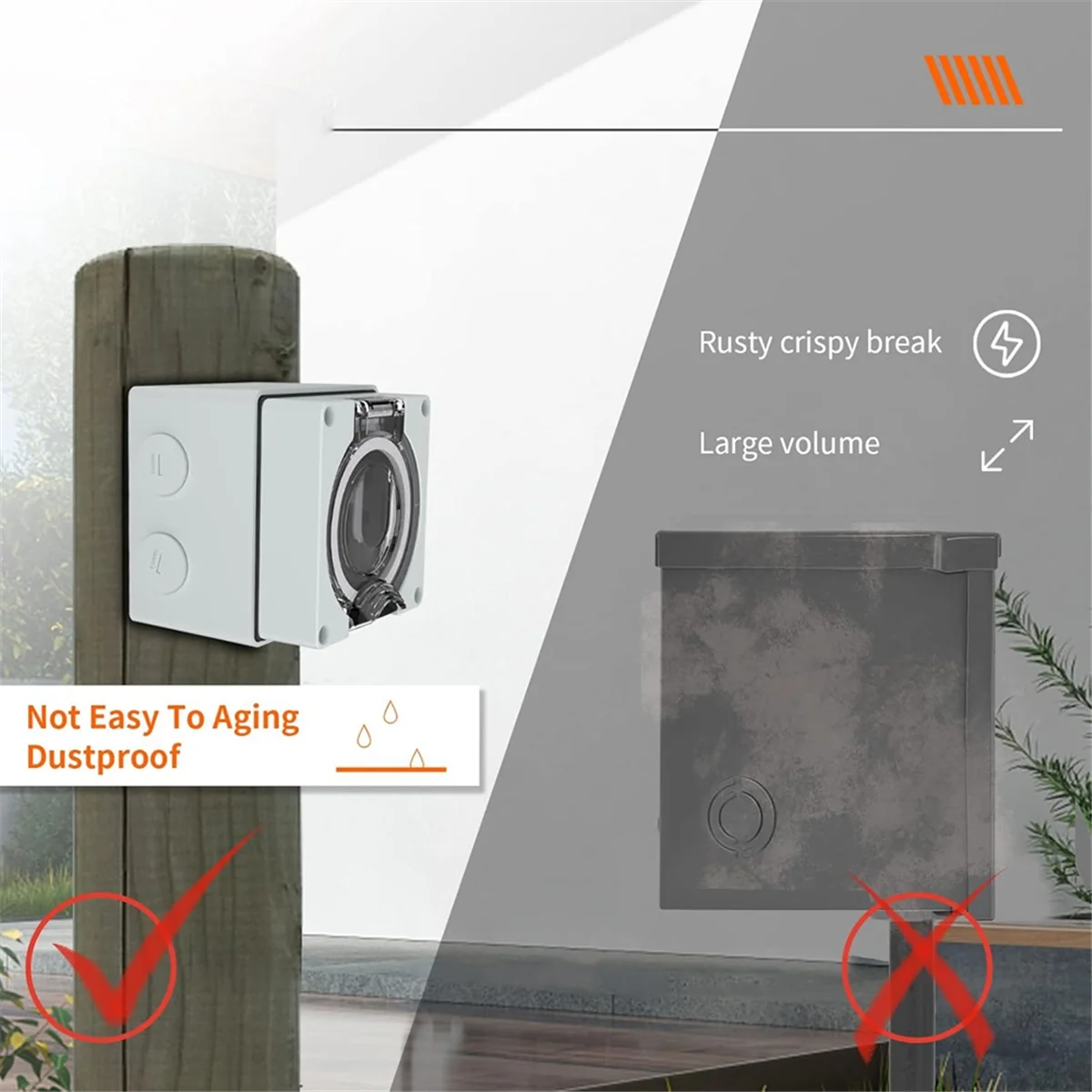 Caja de Conexión Eléctrica, Re - Outdoor Power Receptacle reseña y precio