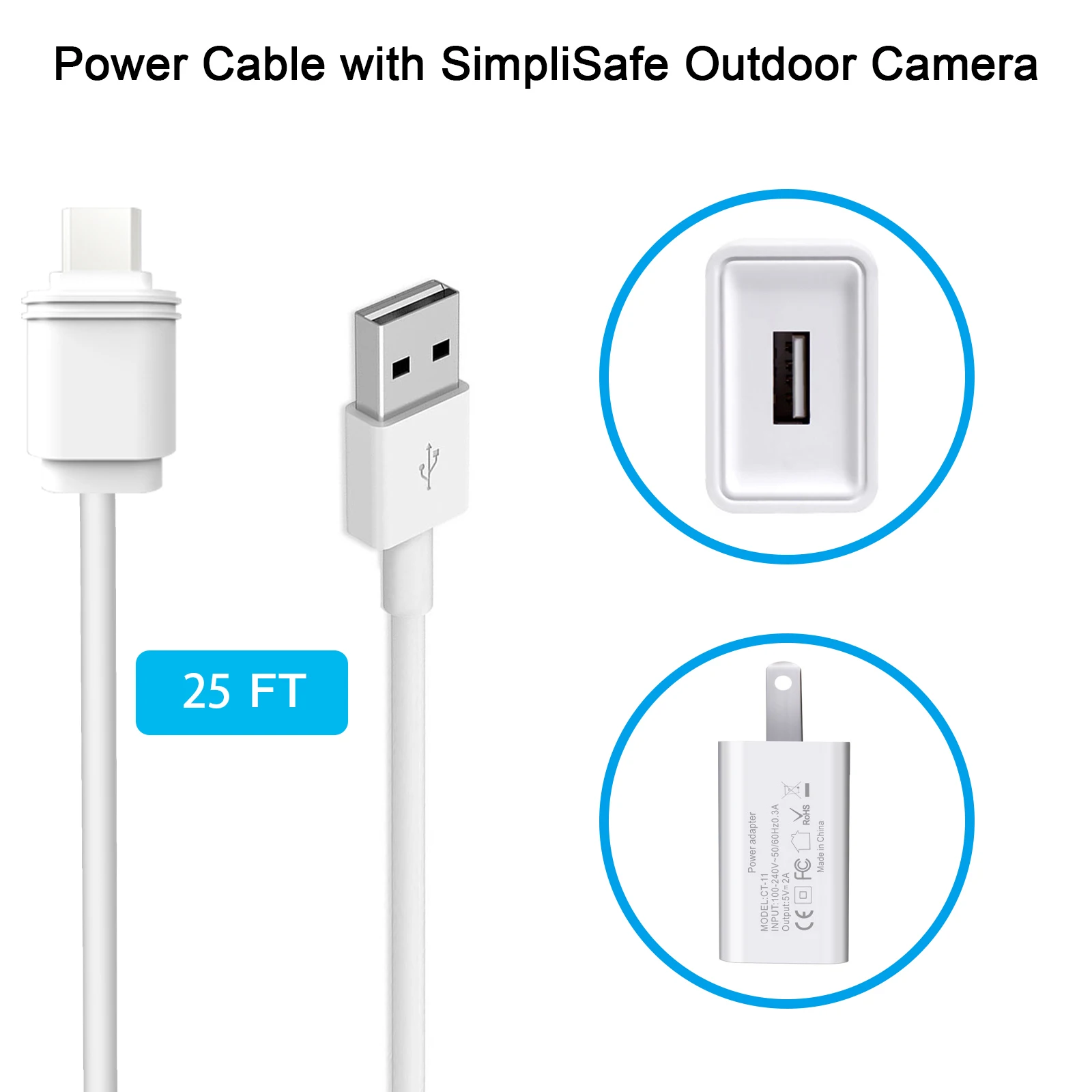 Cable de carga de 7,6 m /25 pi - Outdoor Power Lead reseña y precio