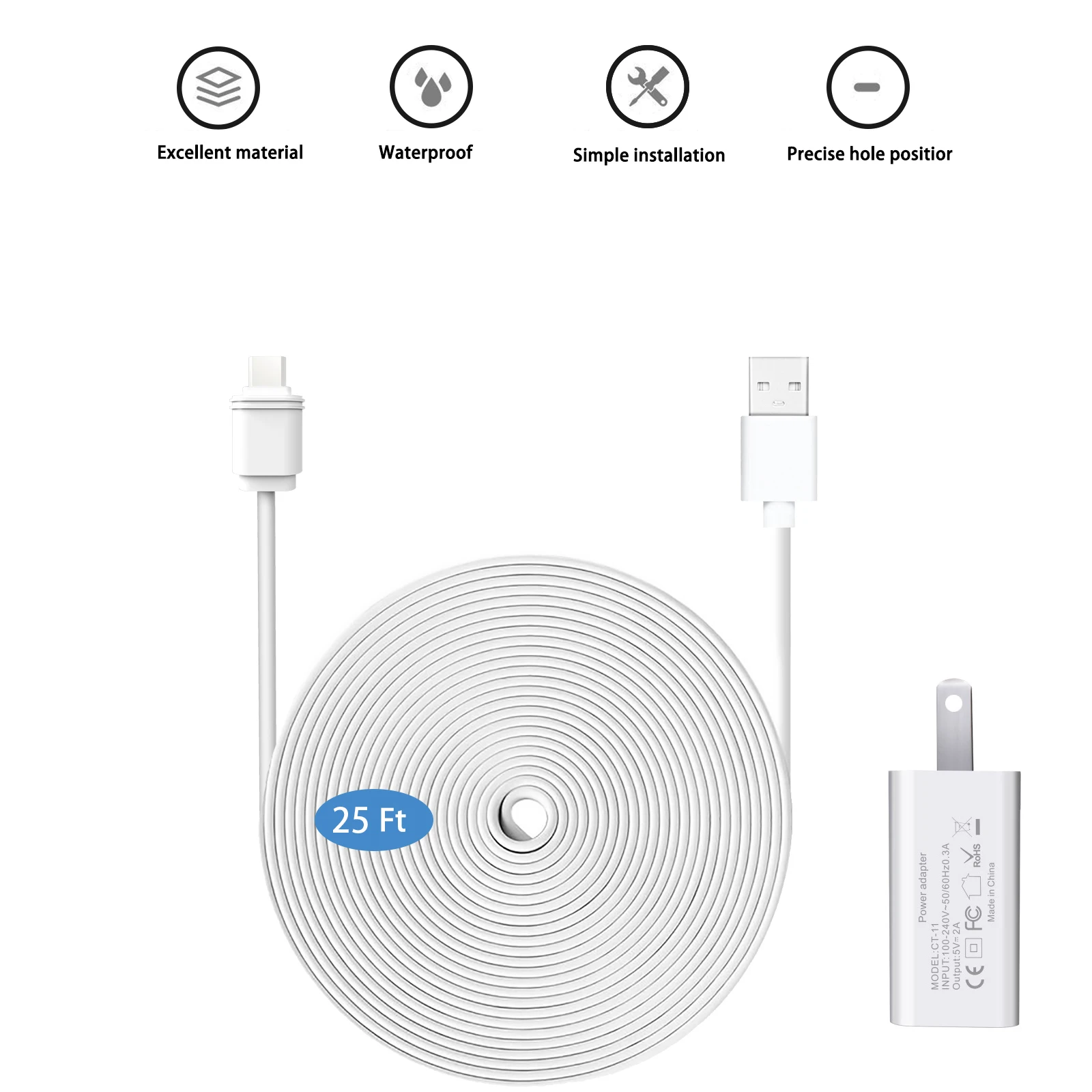 Cable de carga de 7,6 m /25 pi - Outdoor Power Lead reseña y precio