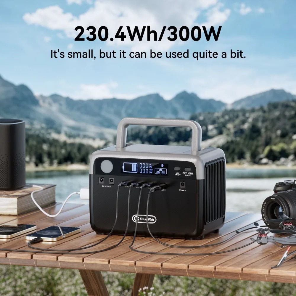 Generador solar LiFePO4 de 230 - Outdoor Power Bank With Ac Outlet reseña y precio