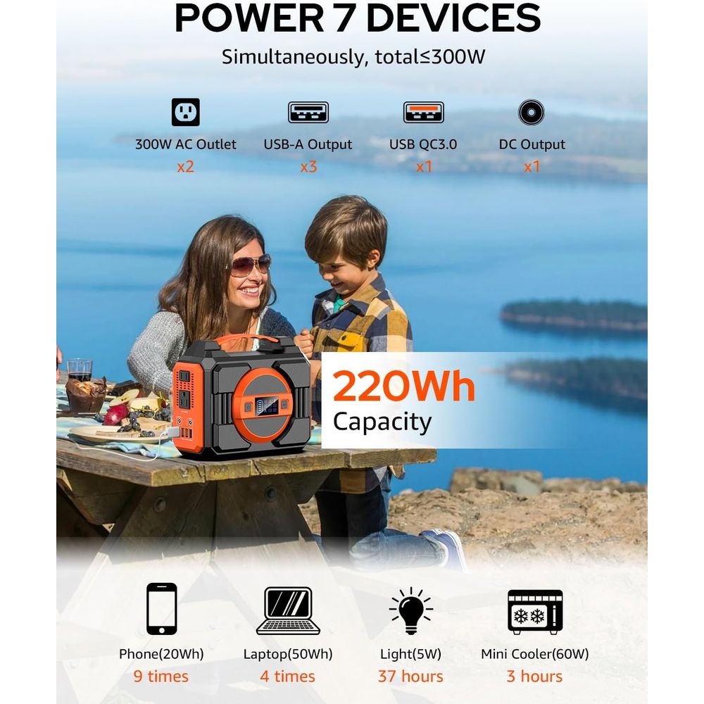 Generador solar portátil de 30 - Outdoor Power Bank With Ac Outlet reseña y precio
